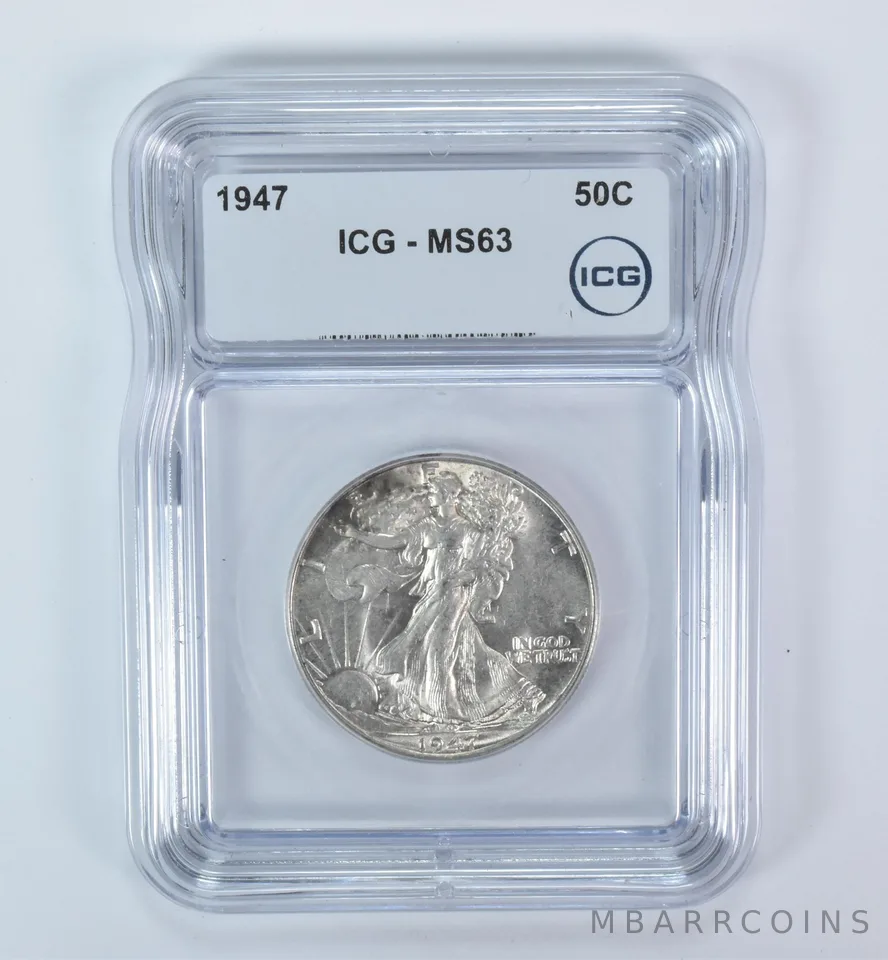 1947 Walking Liberty Half Dollar MS63 ICG