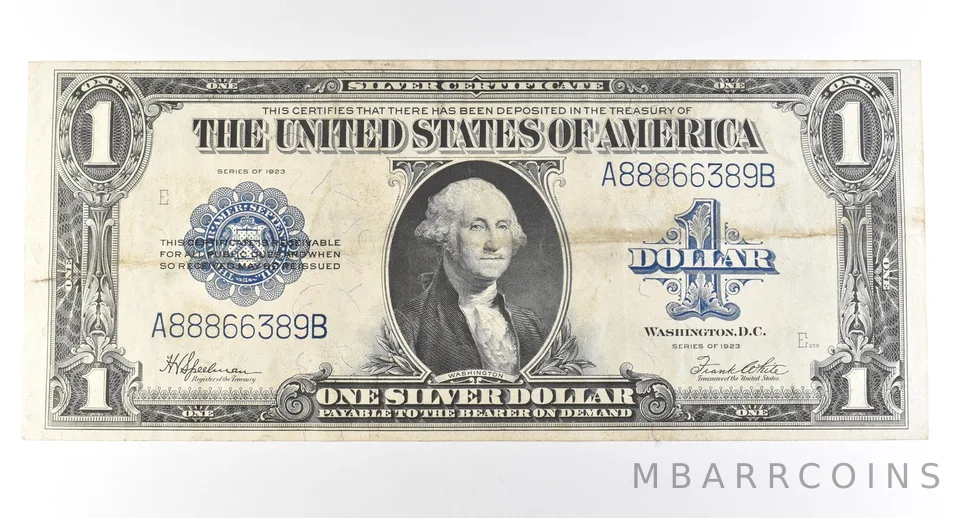 1923 $1 Silver Certificate Large Note Blue Seal *2984