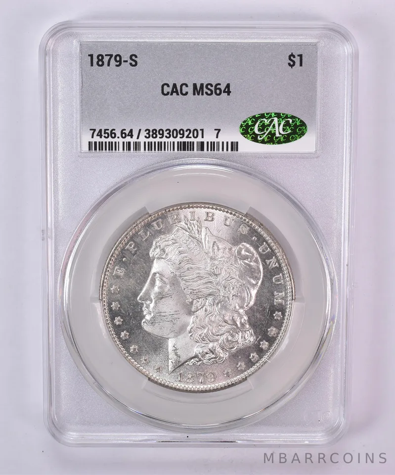 1879-S Morgan Silver Dollar MS64 CAC CACg