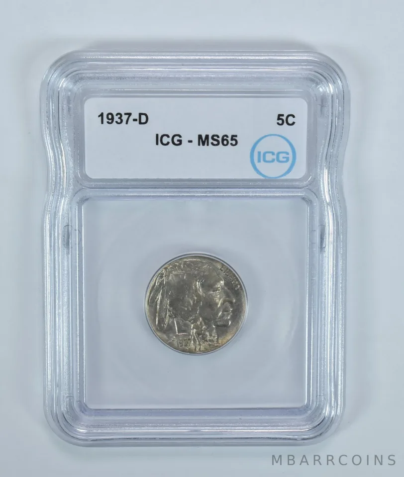 1937-D Indian Head Buffalo Nickel MS65 ICG