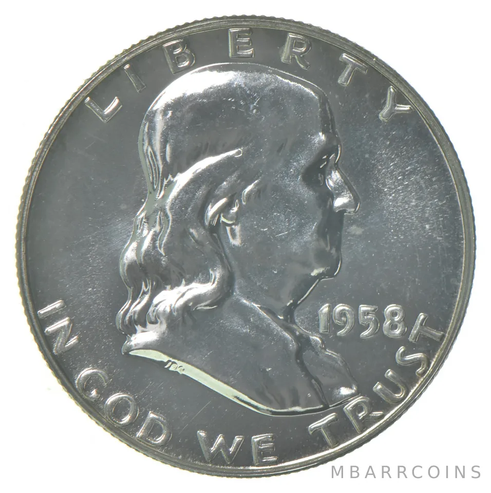 1958 Proof Franklin Half Dollar 90% Silver