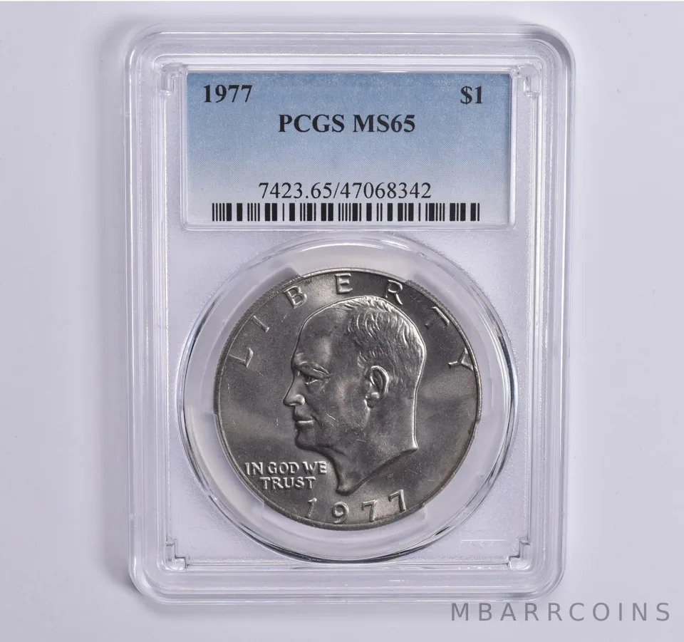 1977 Eisenhower $1 MS65 PCGS Blue Lbl