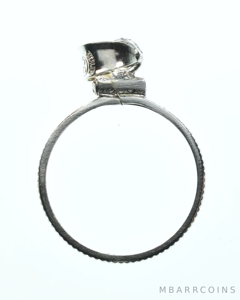 Sterling Silver 16.5 MM US Half Dime Coin Bezel Pendant Frame Edge *2351
