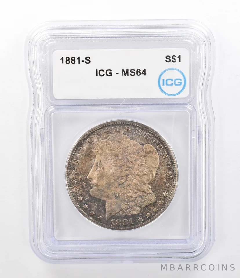 1881-S Morgan Silver Dollar MS64 ICG Beautiful Tone *9771