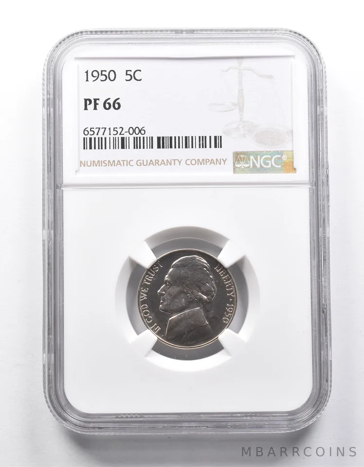 PF66 1950 Jefferson Nickel NGC *9999