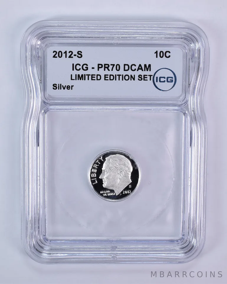 2012-S Roosevelt Dime Silver Limited Edition Set PR70 DCAM ICG