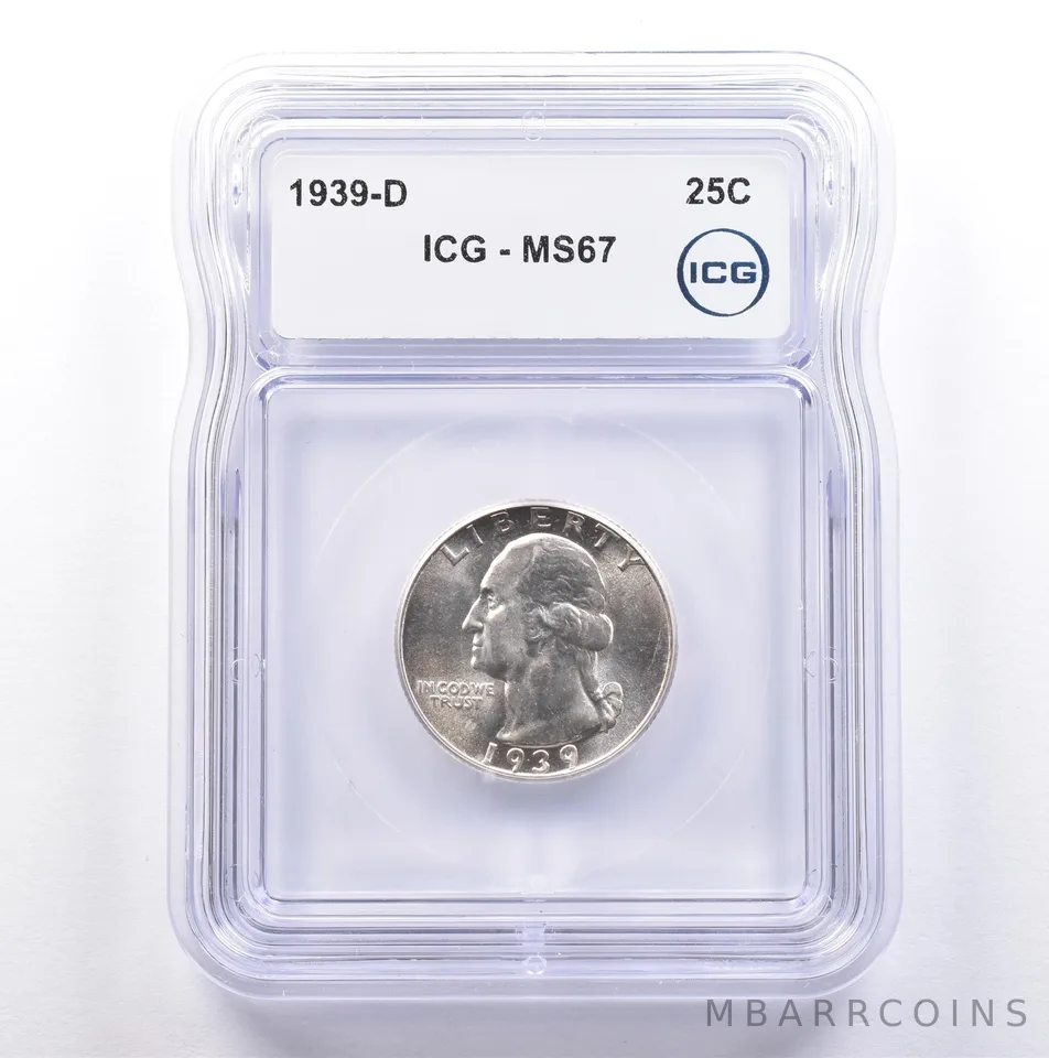 1939-D Washington Quarter MS67 ICG *9089