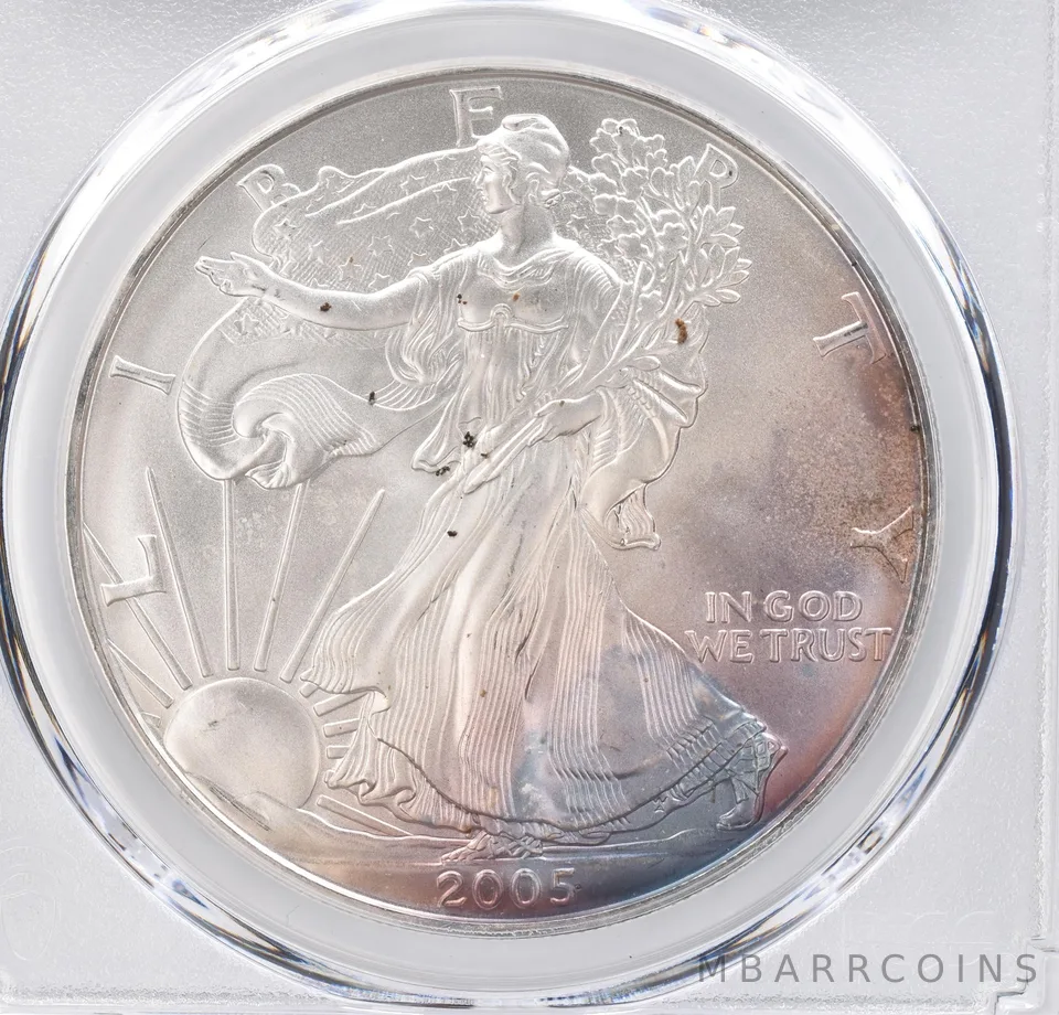 2005 American Silver Eagle MS68 PCGS Beautiful Tone *1202