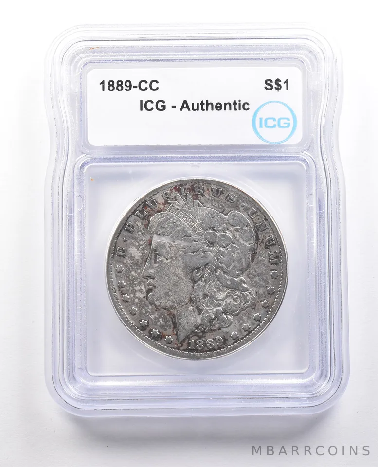 1889-CC Morgan Silver Dollar Authentic ICG *6025