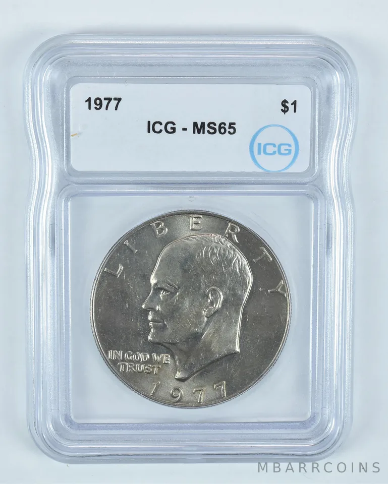 1977 Eisenhower $1 MS65 ICG