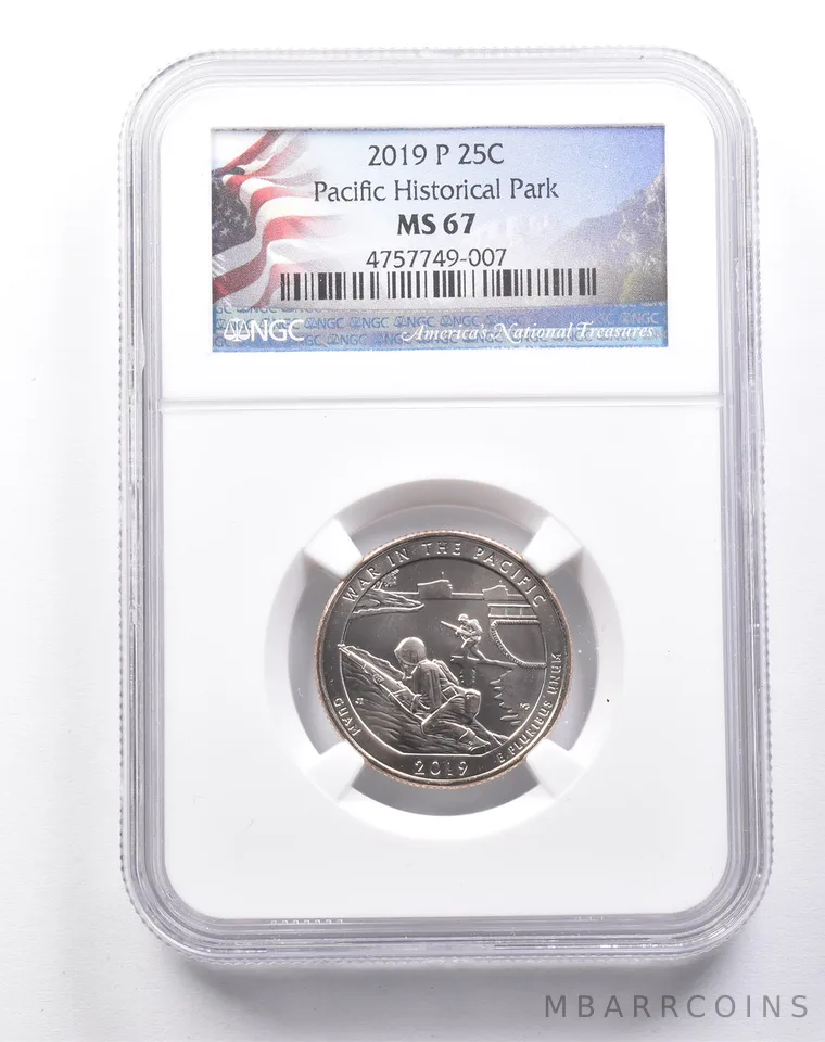 MS67 2019-P Washington Quarter Pacific Historical Park NGC a6194