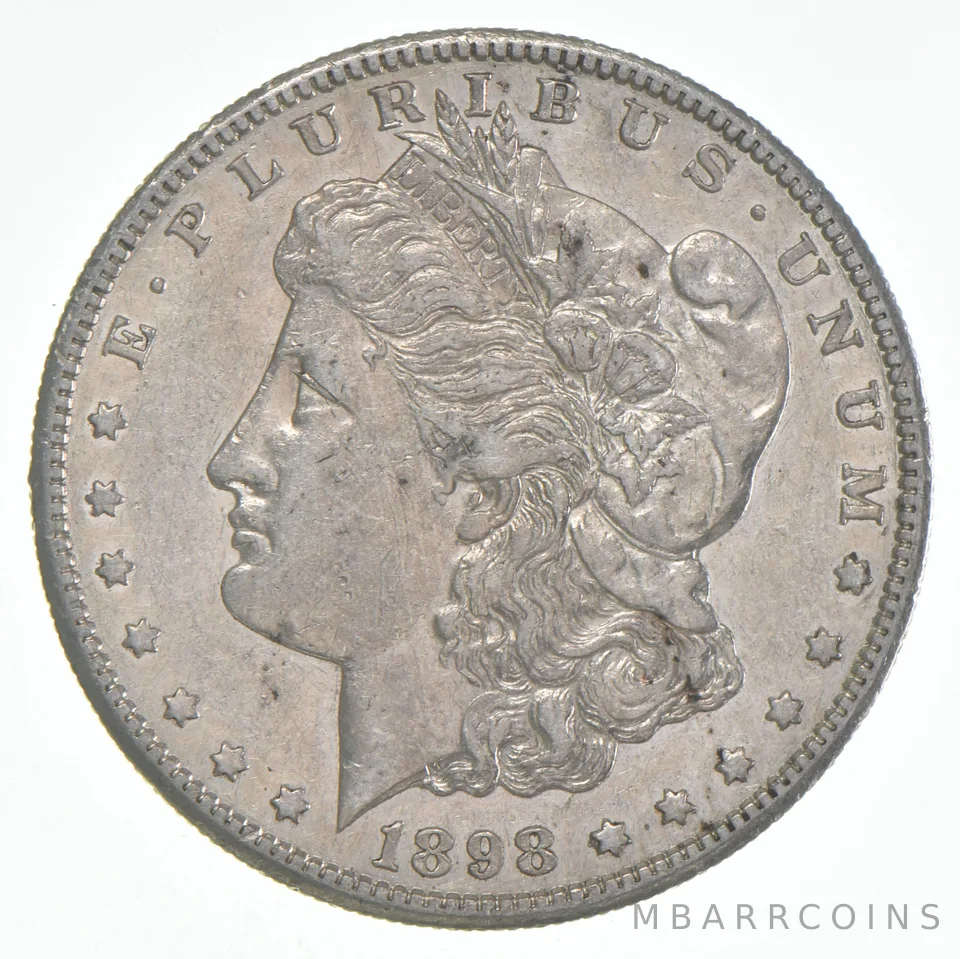 AU+ 1898-S Morgan Silver Dollar (1 coin)