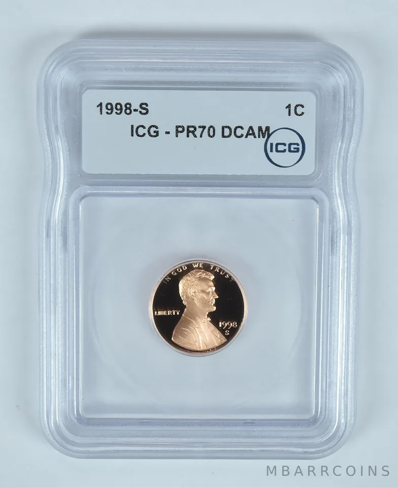 1998-S Lincoln Memorial Cent PR70 DCAM ICG