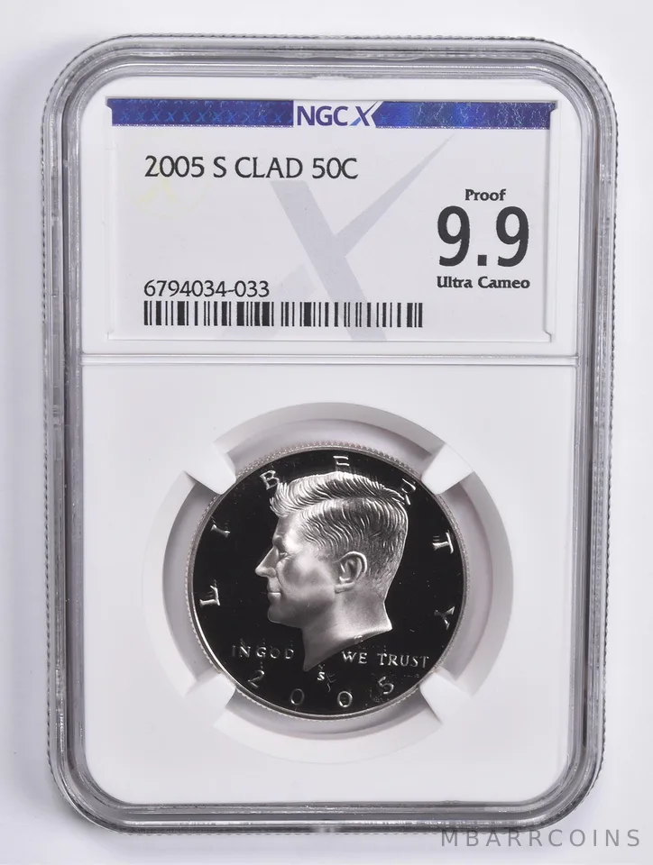 2005-S Kennedy Half Dollar CLAD 50c Proof 9.9 UCAM NGC X NGC