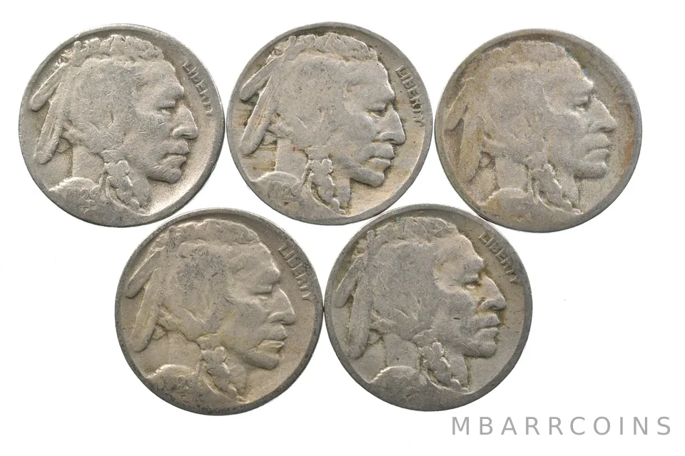 BETTER Lot 1929-S 1929-D Worn Date 1929-S 1929-D Buffalo Nickel Collection *161