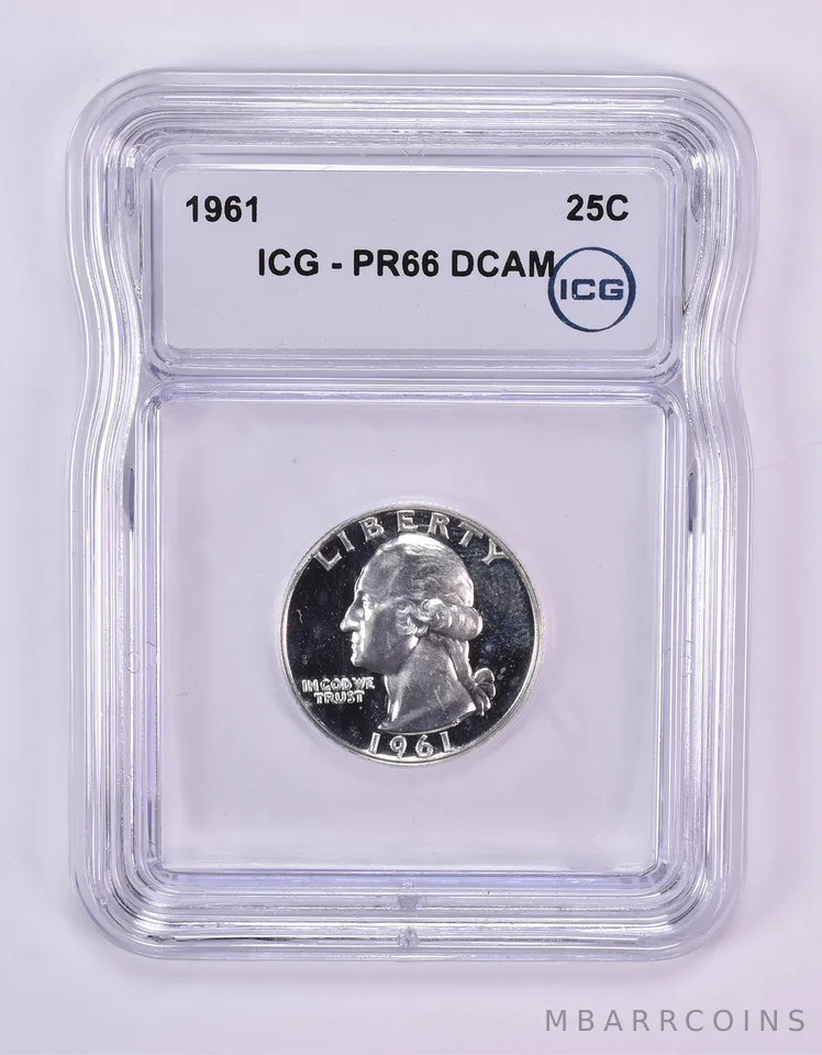 1961 Washington Quarter PR66 DCAM ICG