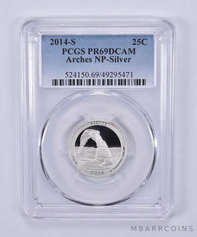 2014-S Washington Quarter Silver Arches PR69 DCAM PCGS