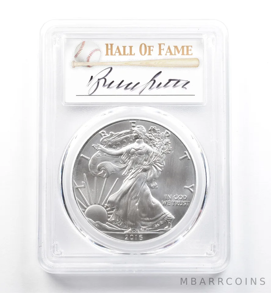 2016 (S) American Silver Eagle Bruce Sutter MS70 PCGS *9900