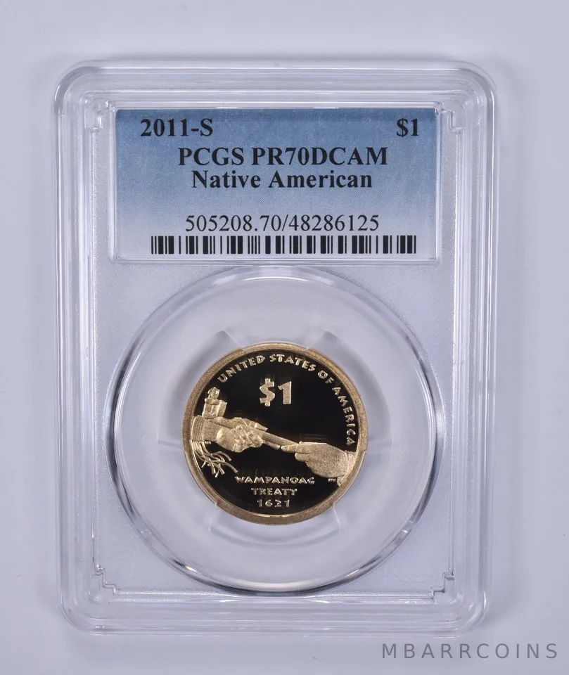 2011-S Sacagawea $1 Wampanoag Treaty Native American PR70 PCGS