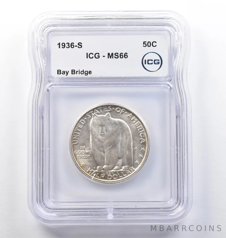 1936-S Bay Bridge Commemorative Half Dollar MS66 ICG *0157