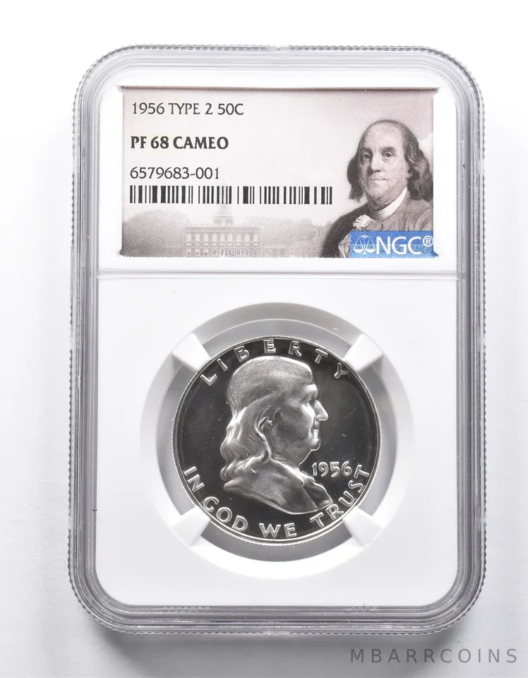 PF68 CAM 1956 Franklin Half Dollar Type 2 NGC *0032