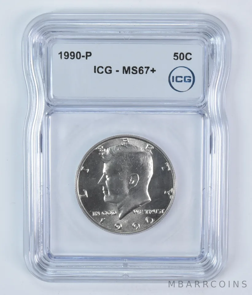 1990-P Kennedy Half Dollar MS67+ ICG