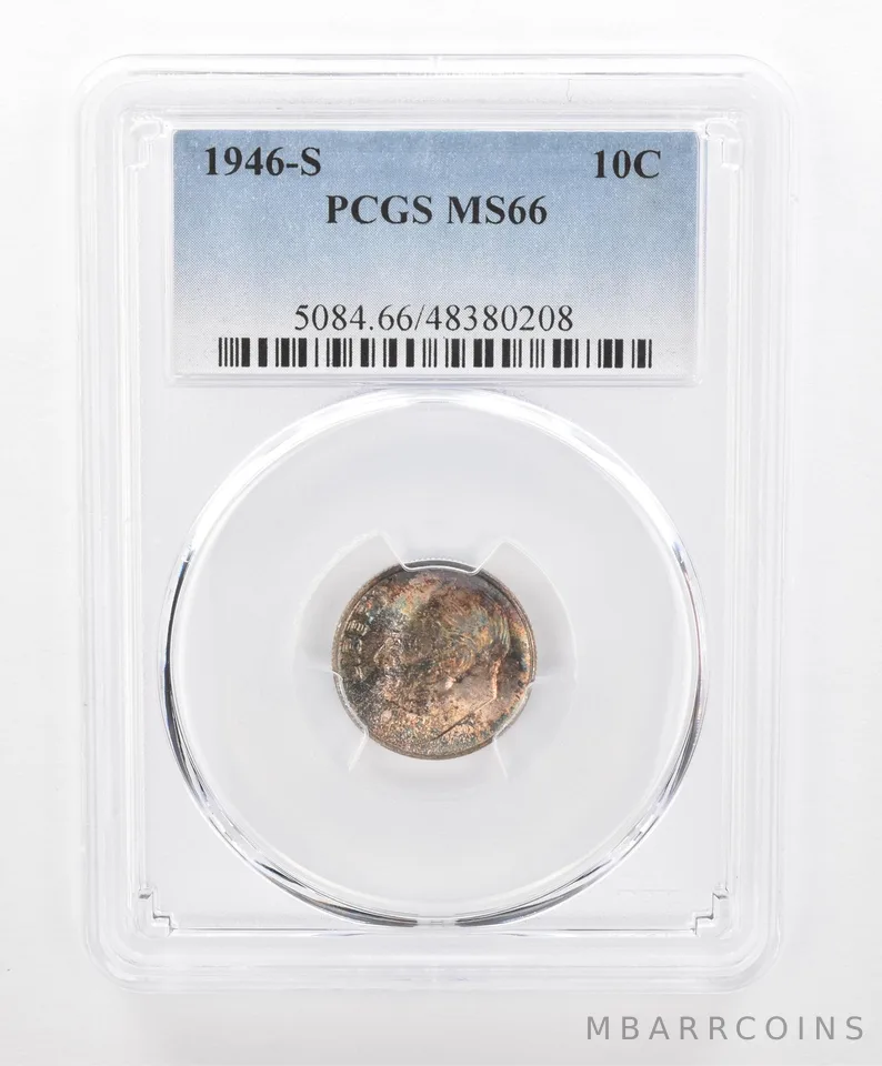 1946-S Roosevelt Dime MS66 PCGS Beautiful Tone *2762