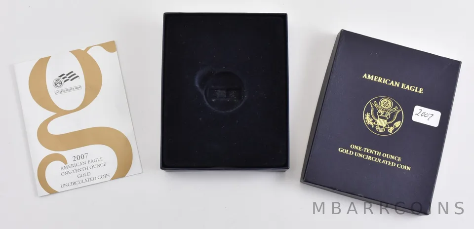 OGP 2007-W Gold Eagle 1/10 Oz Uncirculated Burnished BOX - NO COIN