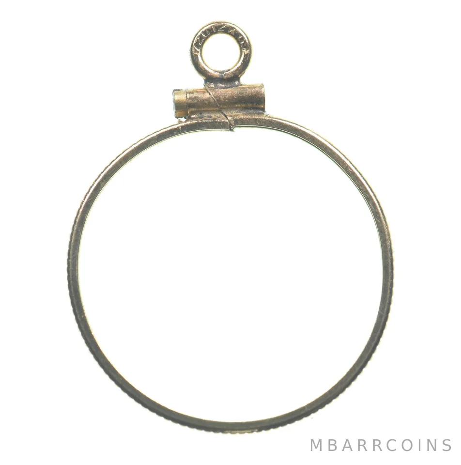 12k 0.9 Gram Gold Filled 21mm Coin Bezel Pendant Frame Edge *9109