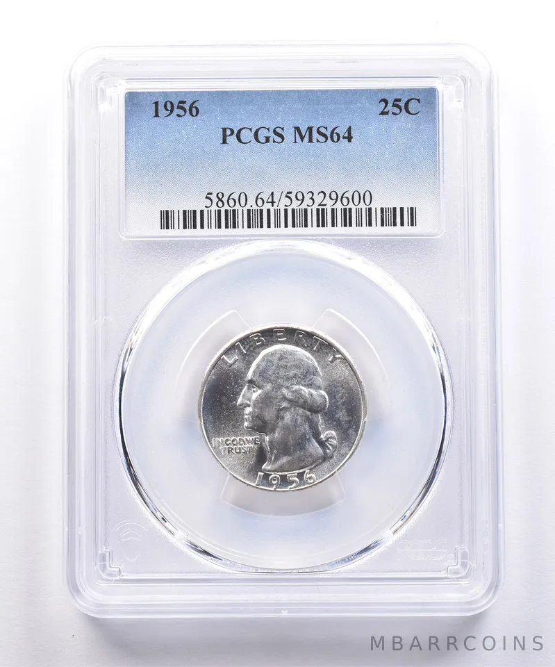 1956 Washington Quarter MS64 PCGS Blue Label