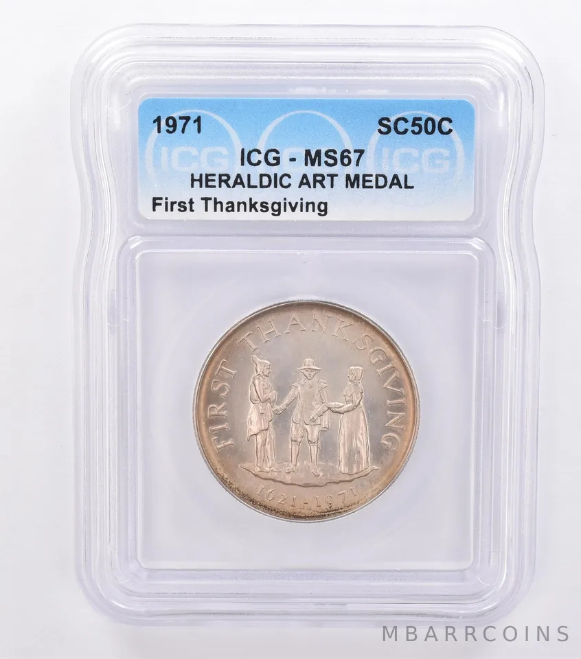 1971 So Called Half Dollar First Thanksgiving MS67 ICG Beautiful Tone *8703