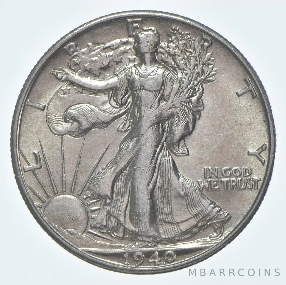 CHAU 1940-S Walking Liberty Half Dollar Choice AU 90% Silver (1pc)