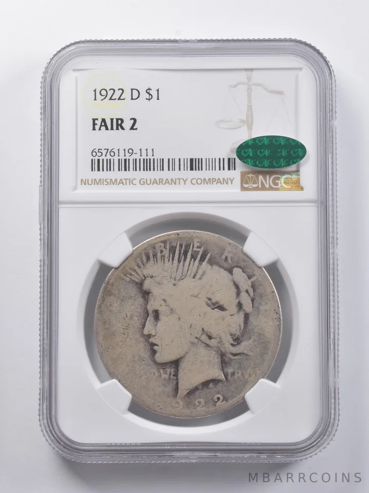 FAIR 2 1922-D Peace Silver Dollar NGC a6857