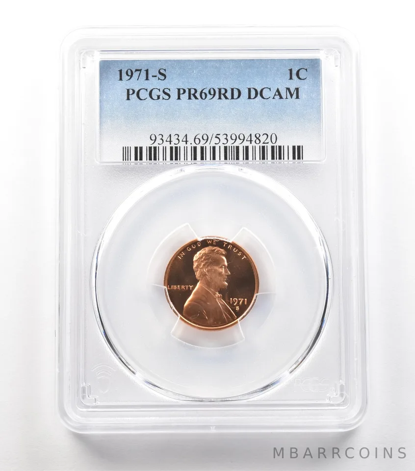 1971-S Lincoln Memorial Cent PR69 RD DCAM PCGS *5298