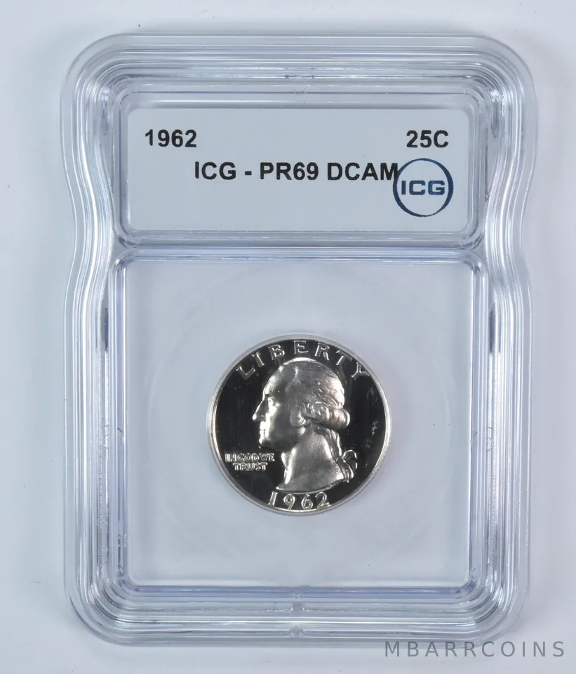 1962 Washington Quarter PR69 DCAM ICG