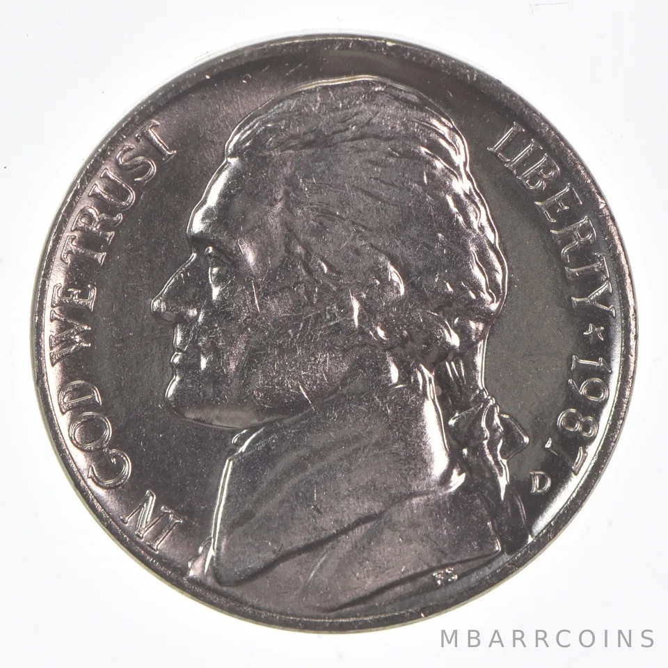 1987-D Jefferson Nickel Unc