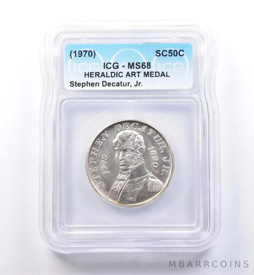 (1970) So Called Half Dollar Stephen Decatur Jr MS68 ICG *8475