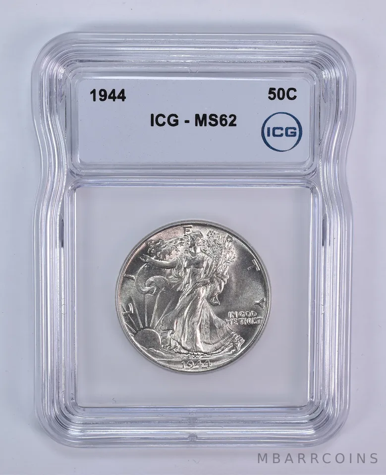 1944 Walking Liberty Half Dollar MS62 ICG