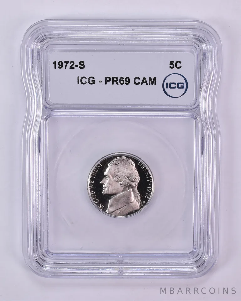 1972-S Jefferson Nickel PR69 CAM ICG