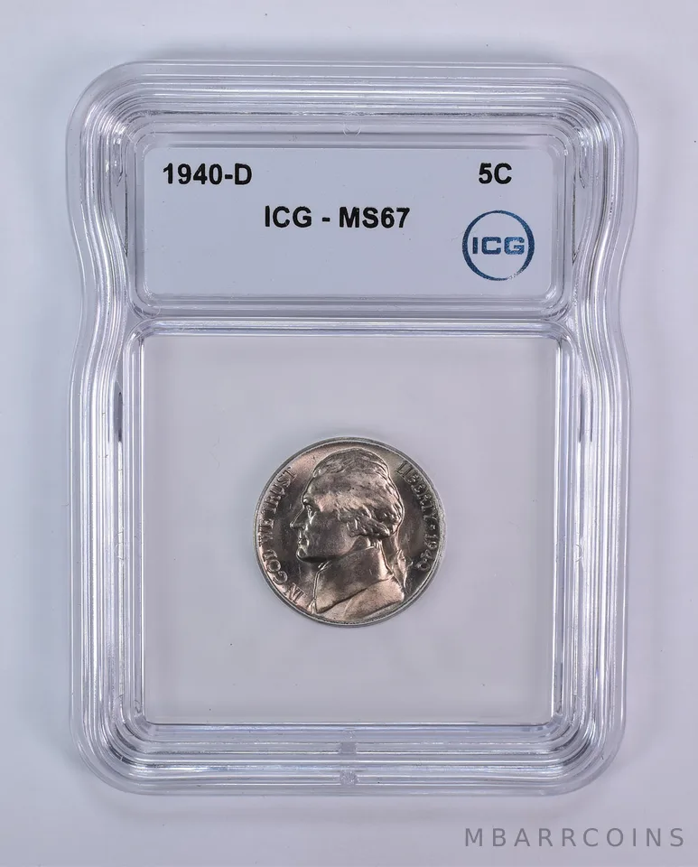 1940-D Jefferson Nickel MS67 ICG