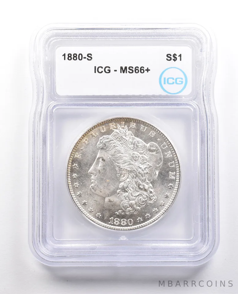 1880-S Morgan Silver Dollar MS66+ ICG ICG Insane Color *6021
