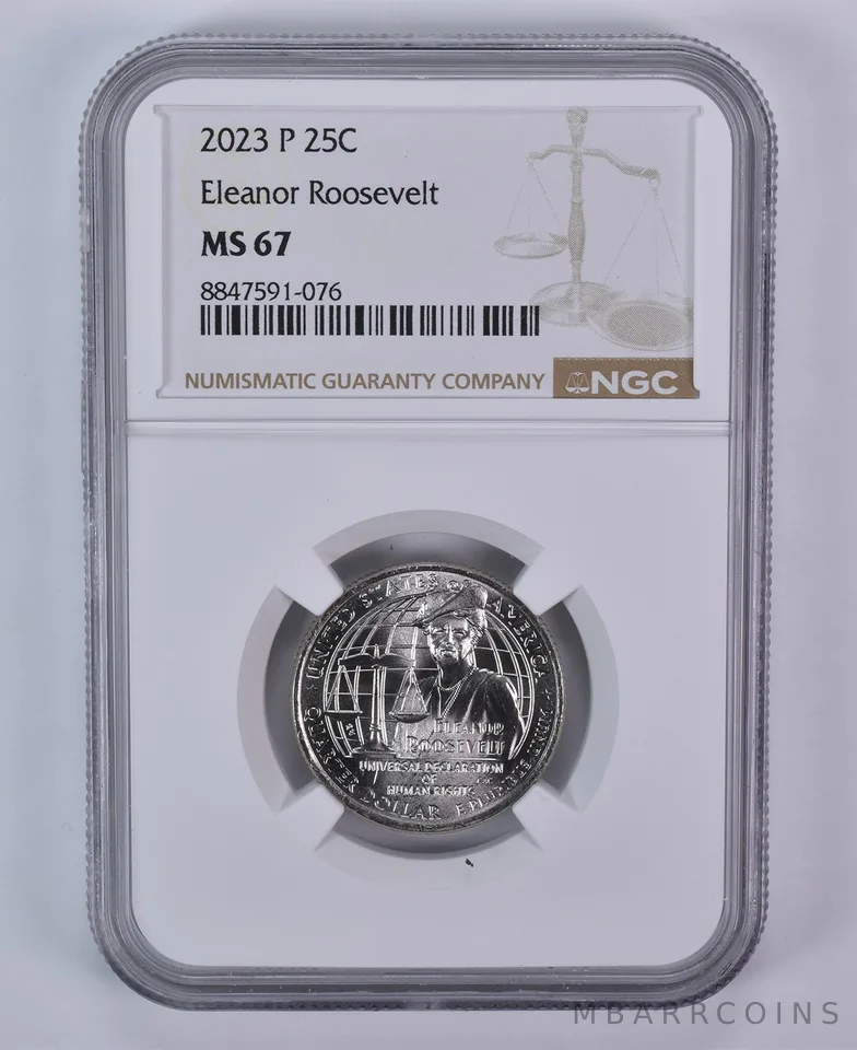 2023-P American Women Quarter Eleanor Roosevelt MS67 NGC