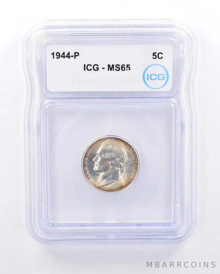 1944-P Jefferson Nickel MS65 ICG Awesome Tone *5016