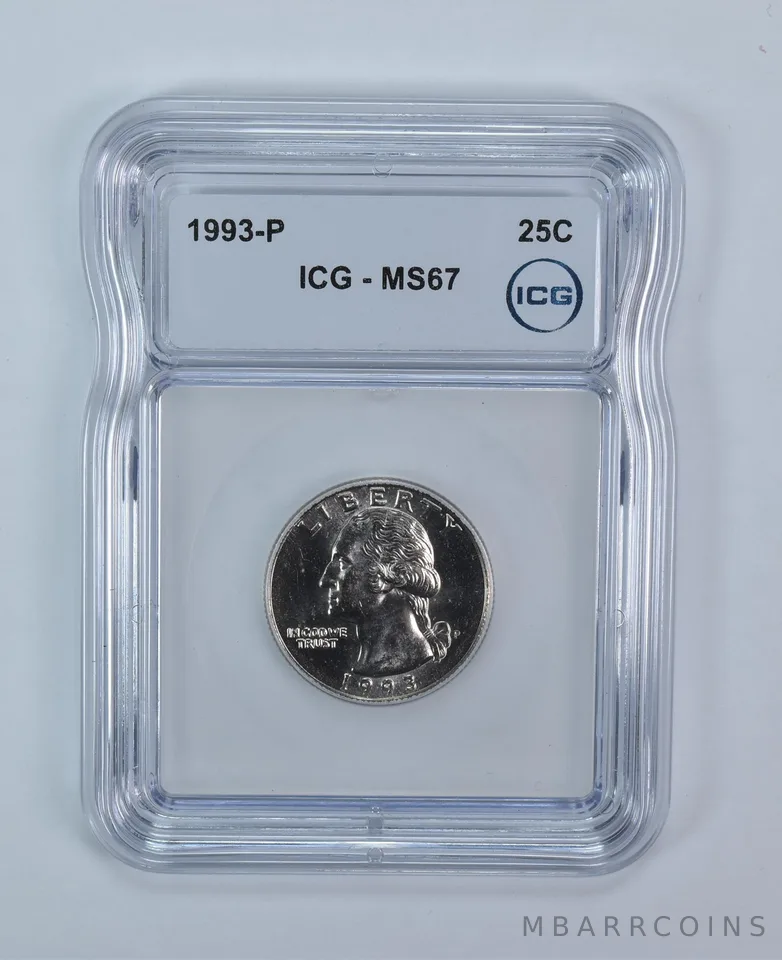 1993-P Washington Quarter MS67 ICG
