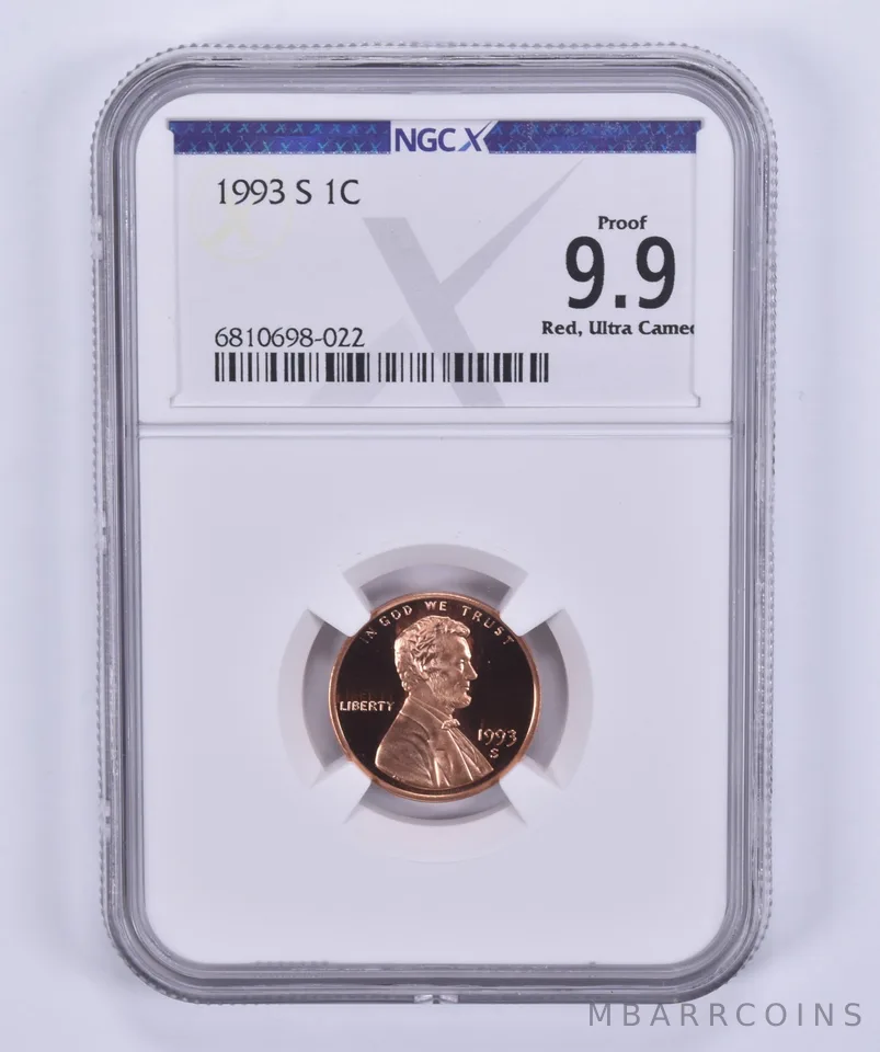 1993-S Lincoln Memorial Cent Proof 9.9 UCAM RD NGC X NGCX