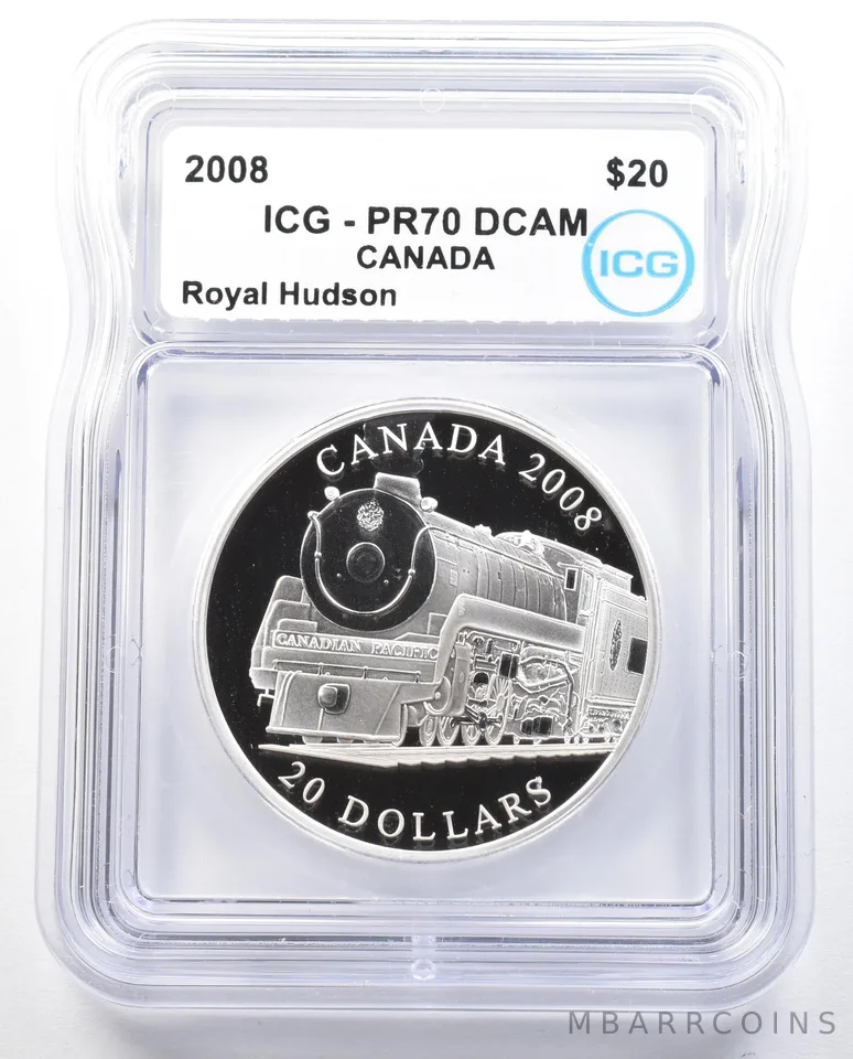 2008 Canada 20 Silver Dollars Royal Hudson PR70 DCAM ICG a3058