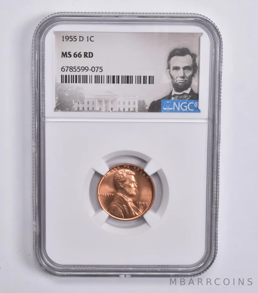 1955-D Lincoln Wheat Cent MS66 RD NGC Special Lbl