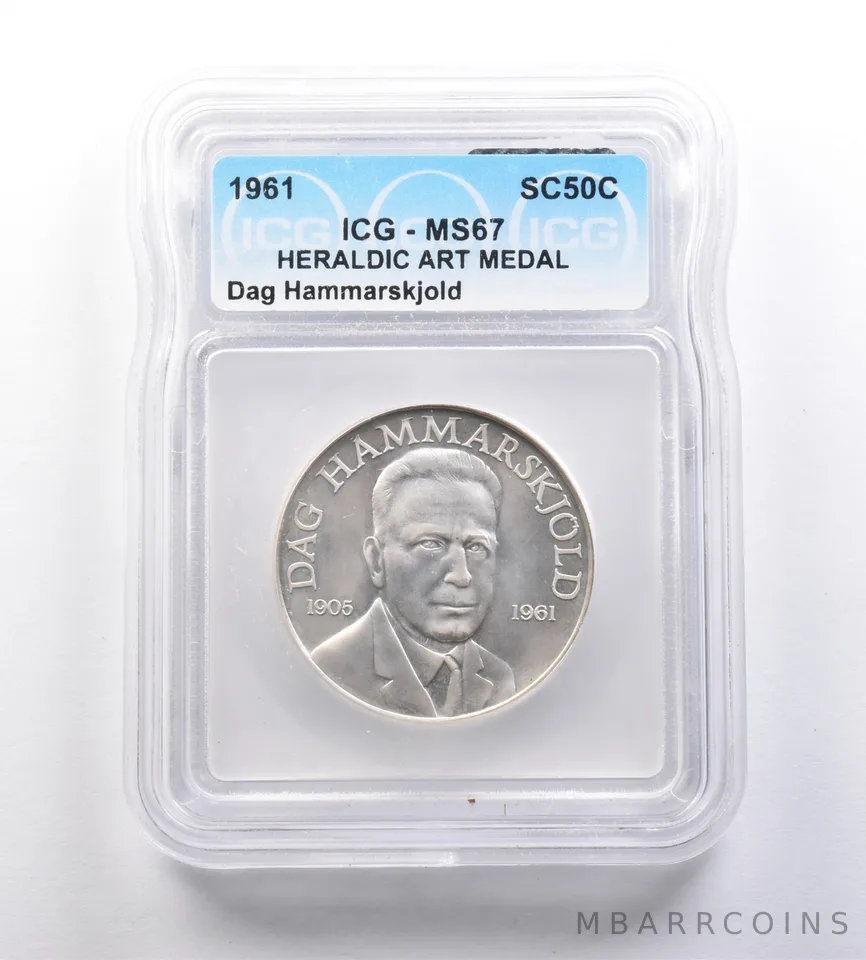 1961 So-Called Half Dollar Dag Hammarskjold MS67 ICG *7133