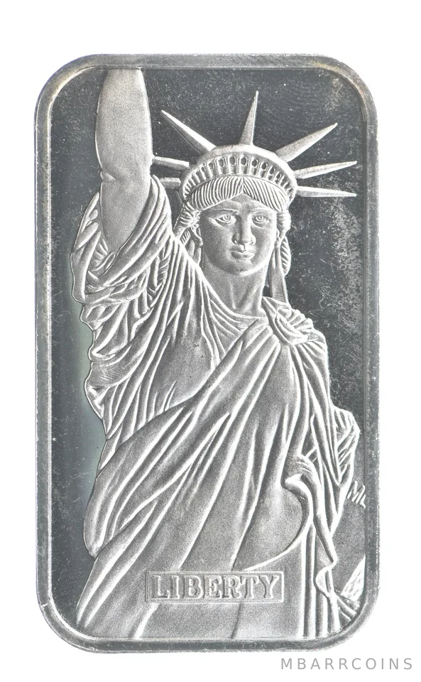 1 Oz Silver Bar Liberty Trade Engelhard Vintage *2418