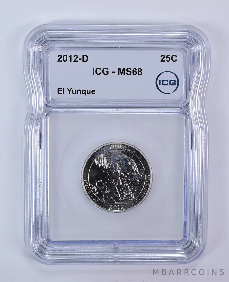 2012-D Washington Quarter ATB El Yunque MS68 ICG
